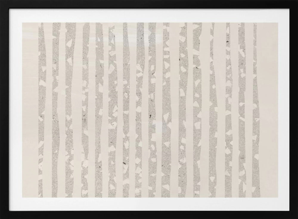 Vertikale graue und weiße Streifen | Poster