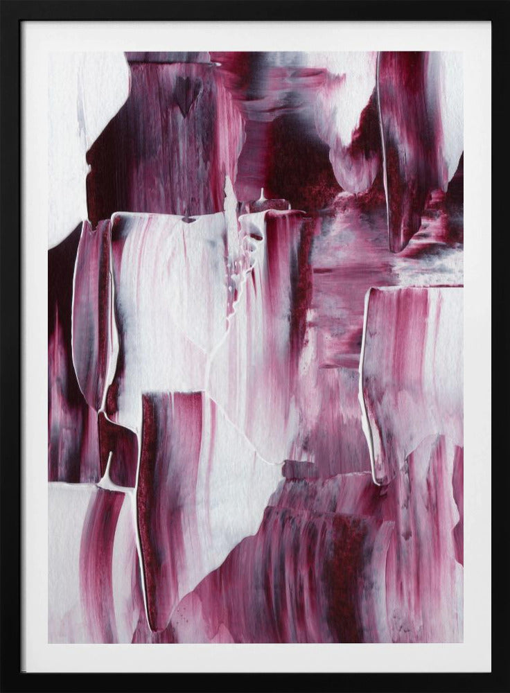 Crimson Brushstrokes | Poster