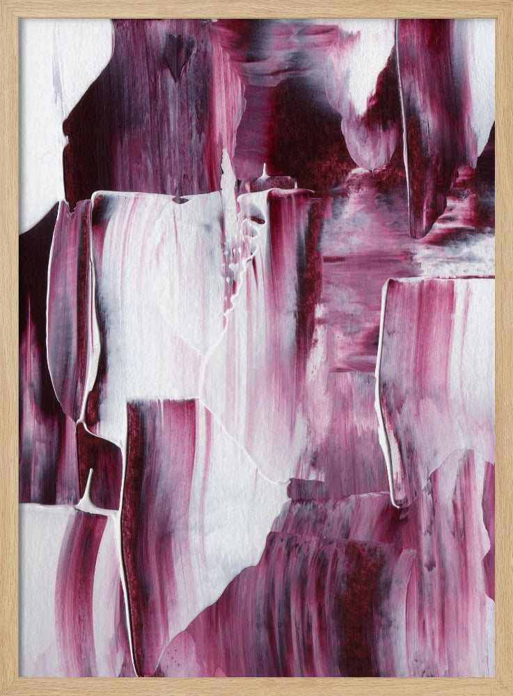 Crimson Brushstrokes | Poster