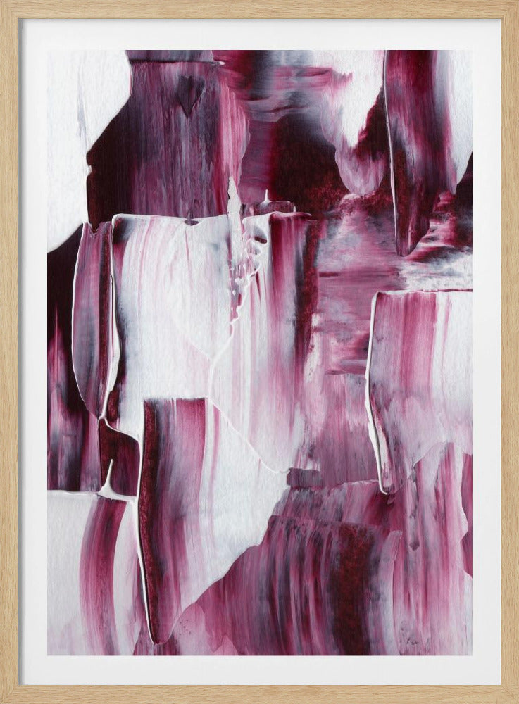 Crimson Brushstrokes | Poster