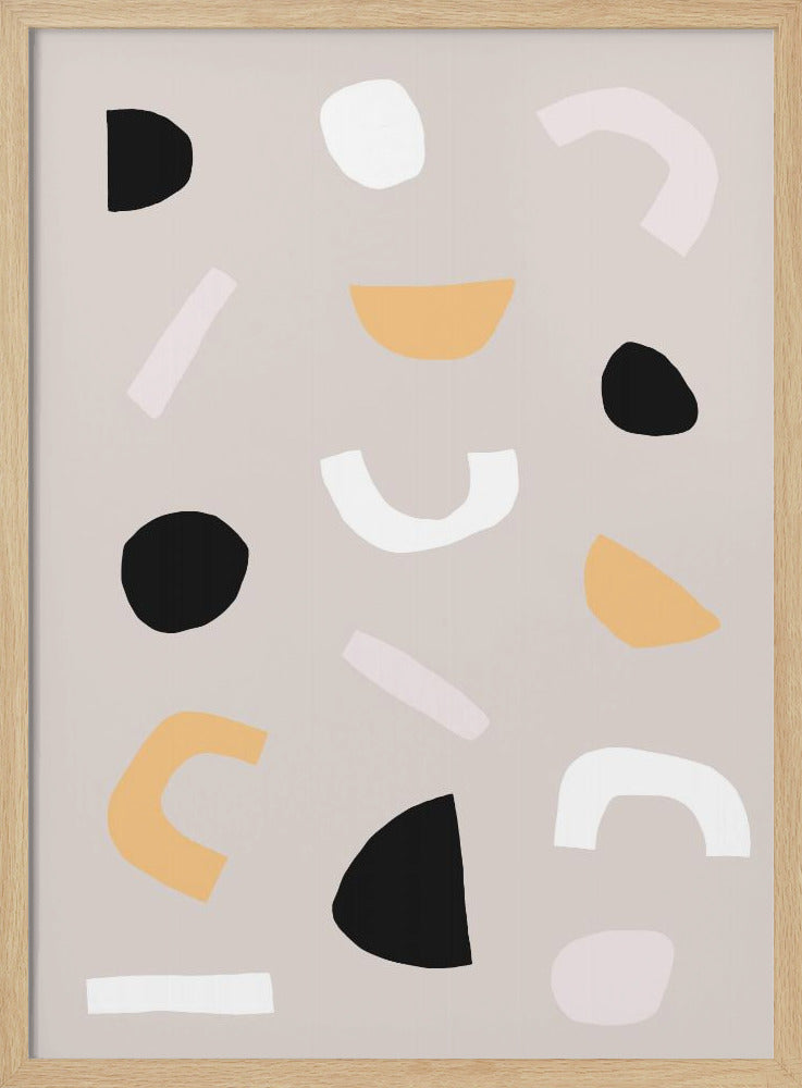 Geometrische Formen in neutralen Tönen | Poster