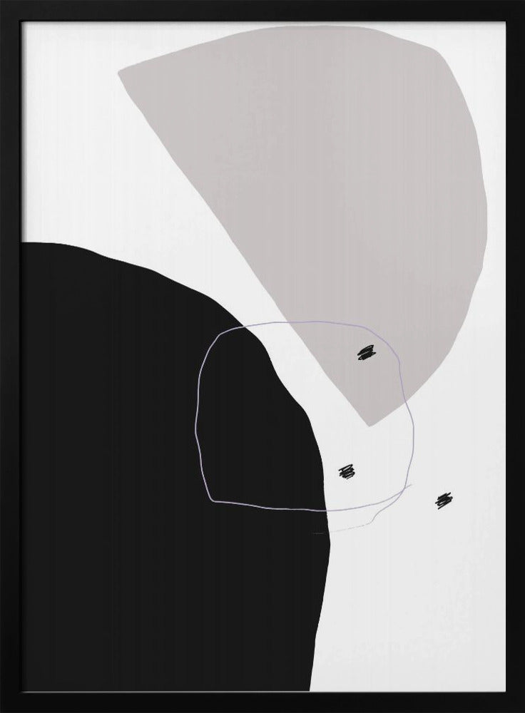 Kräftige schwarze und graue Formen | Poster