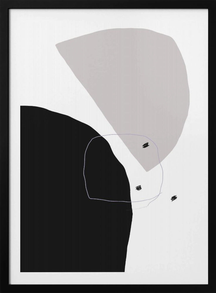 Kräftige schwarze und graue Formen | Poster