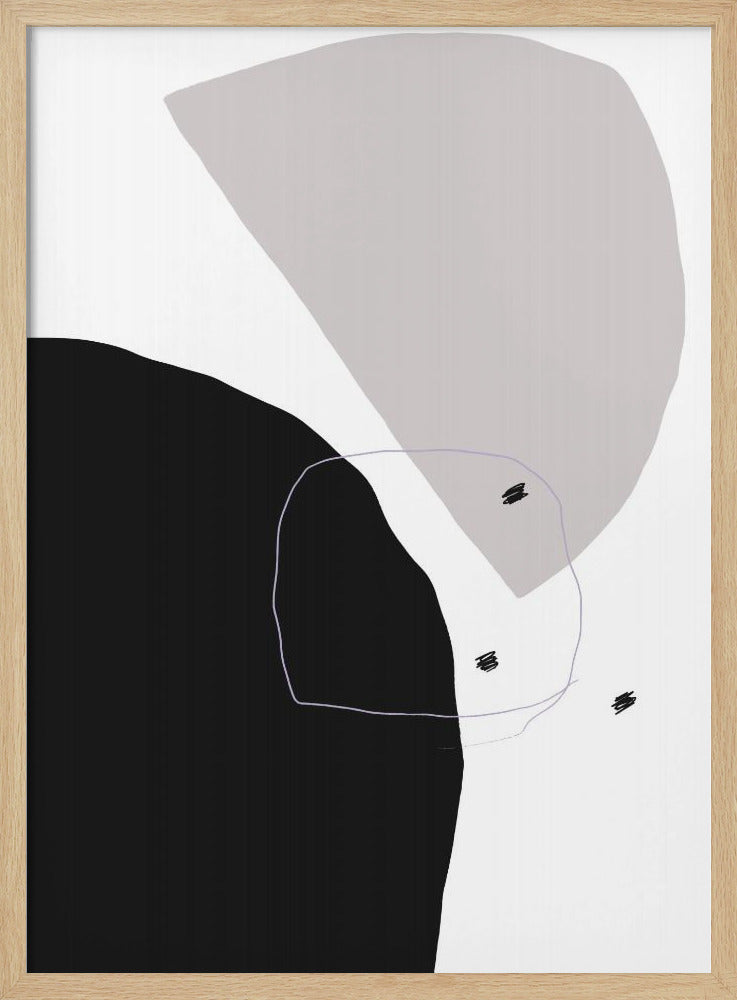 Kräftige schwarze und graue Formen | Poster