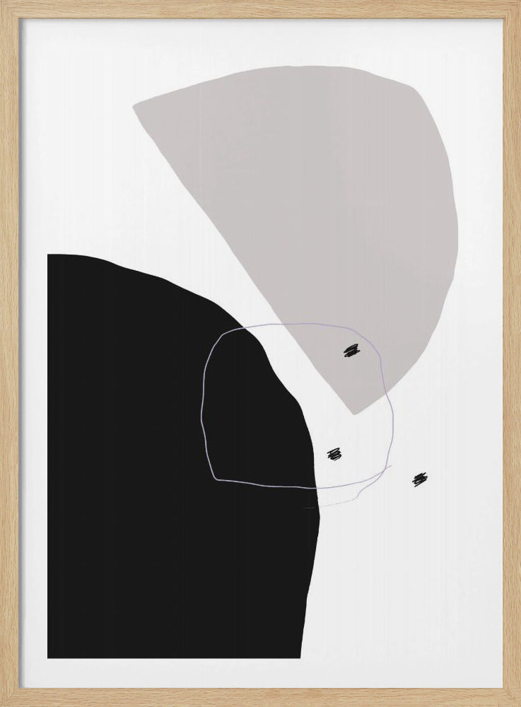 Kräftige schwarze und graue Formen | Poster