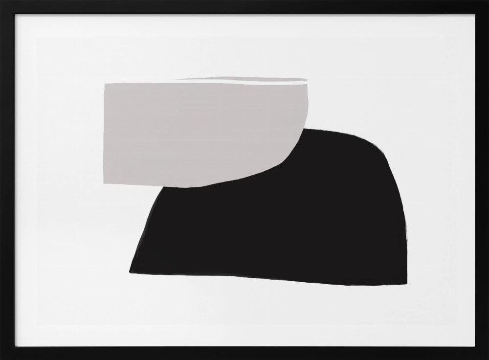 Monochrome organische Formen | Poster