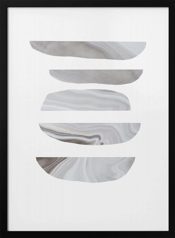 Minimalistische Marmormuster in Neutral | Poster