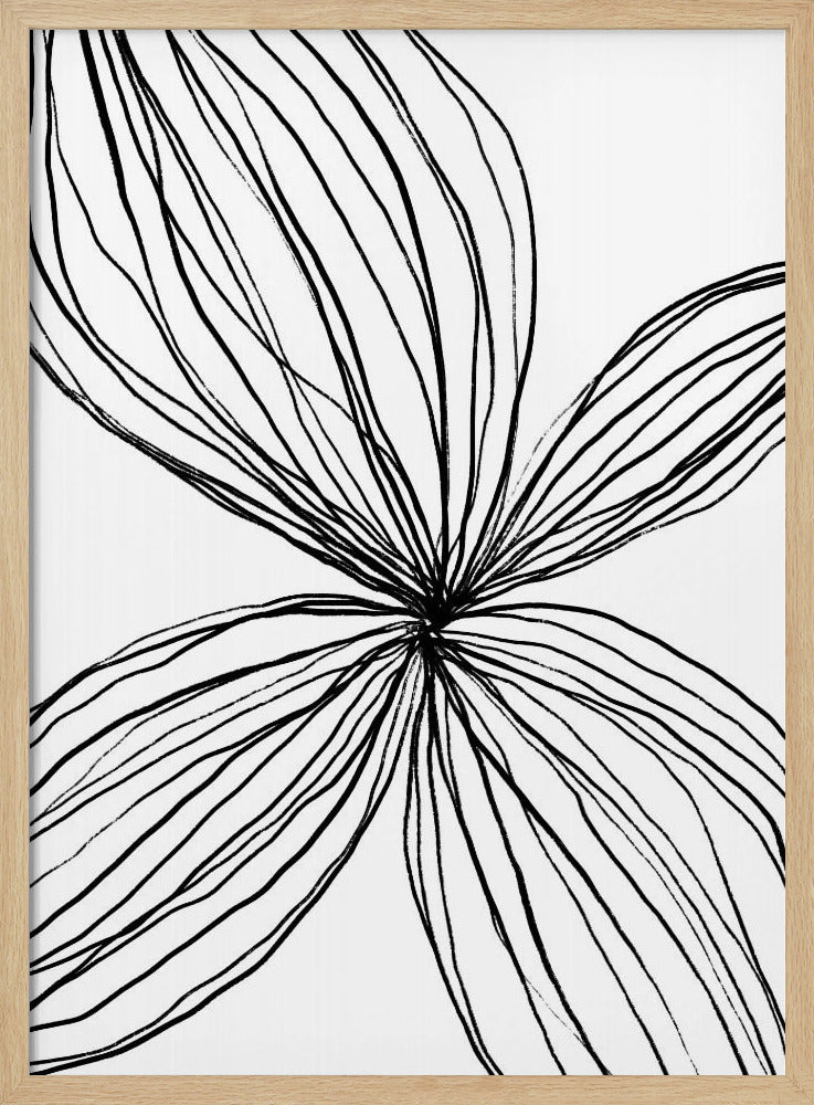 Fließende Blütenblattlinien | Poster