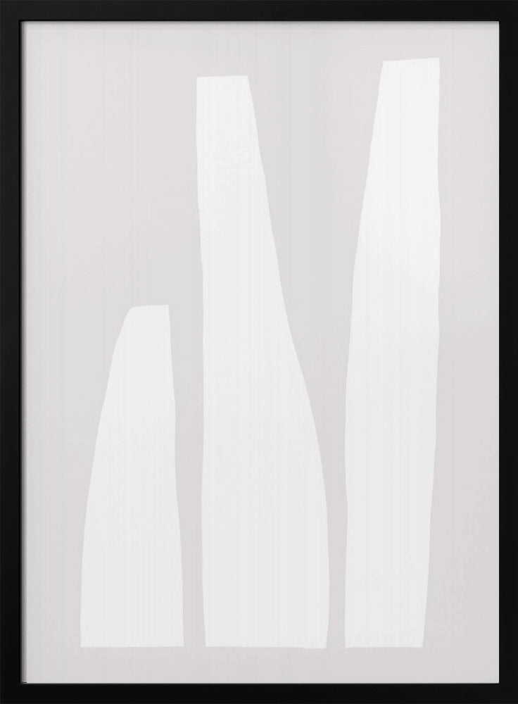 Minimalistische weiße Formen | Poster
