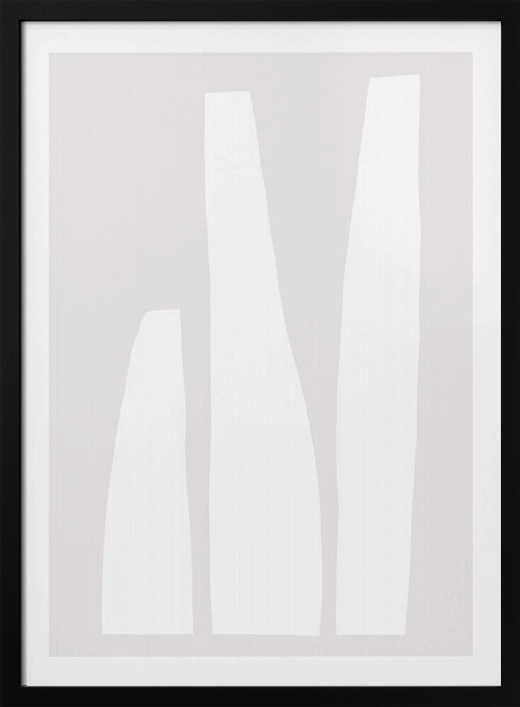 Minimalistische weiße Formen | Poster