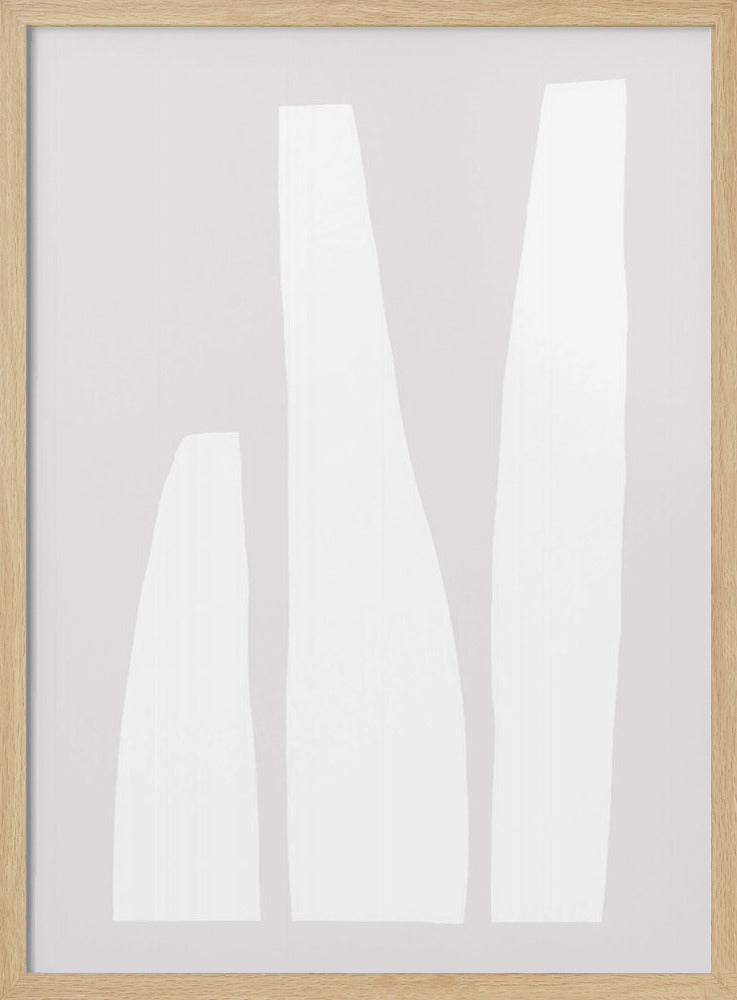 Minimalistische weiße Formen | Poster