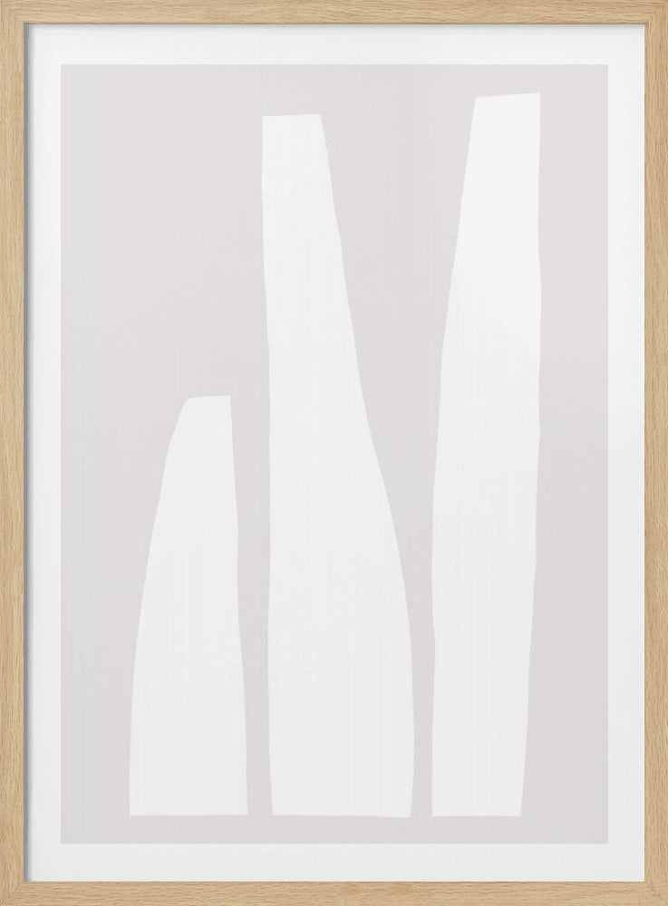 Minimalistische weiße Formen | Poster