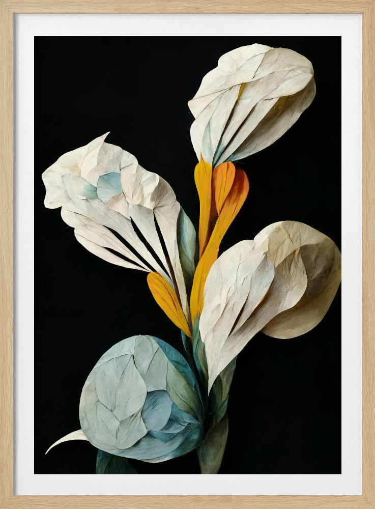 Blumenstrauß aus Papierblütenblättern | Poster
