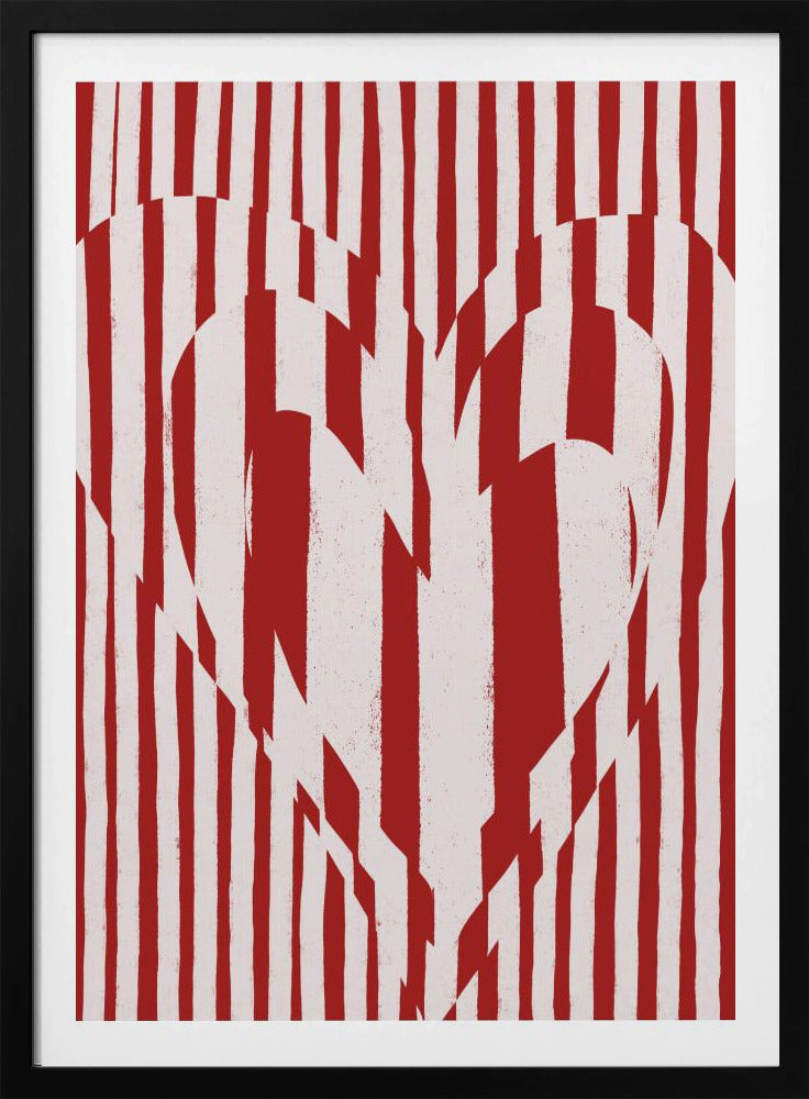 Herz in Streifen | Poster