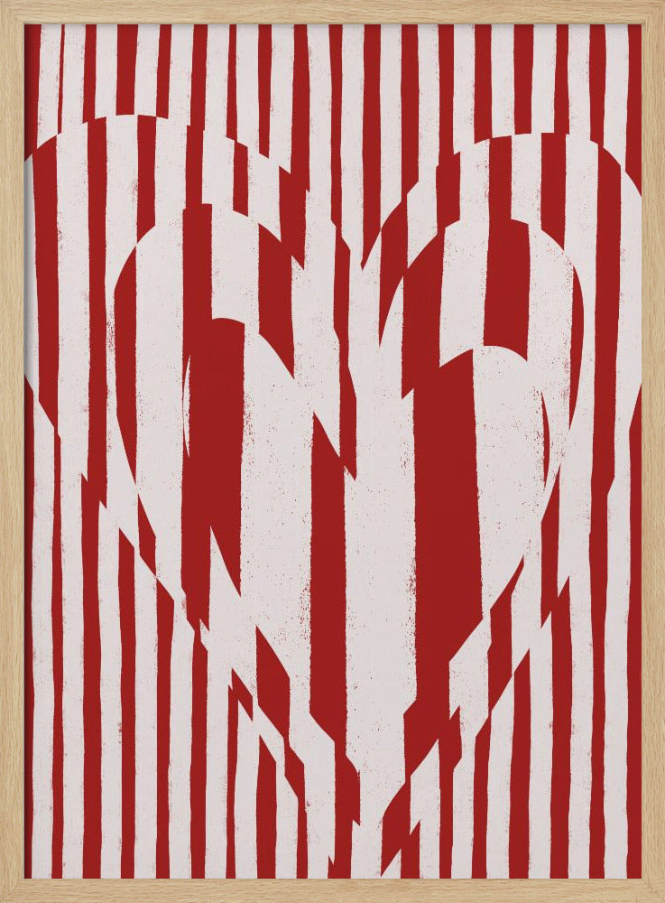 Herz in Streifen | Poster