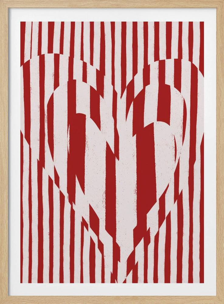 Herz in Streifen | Poster