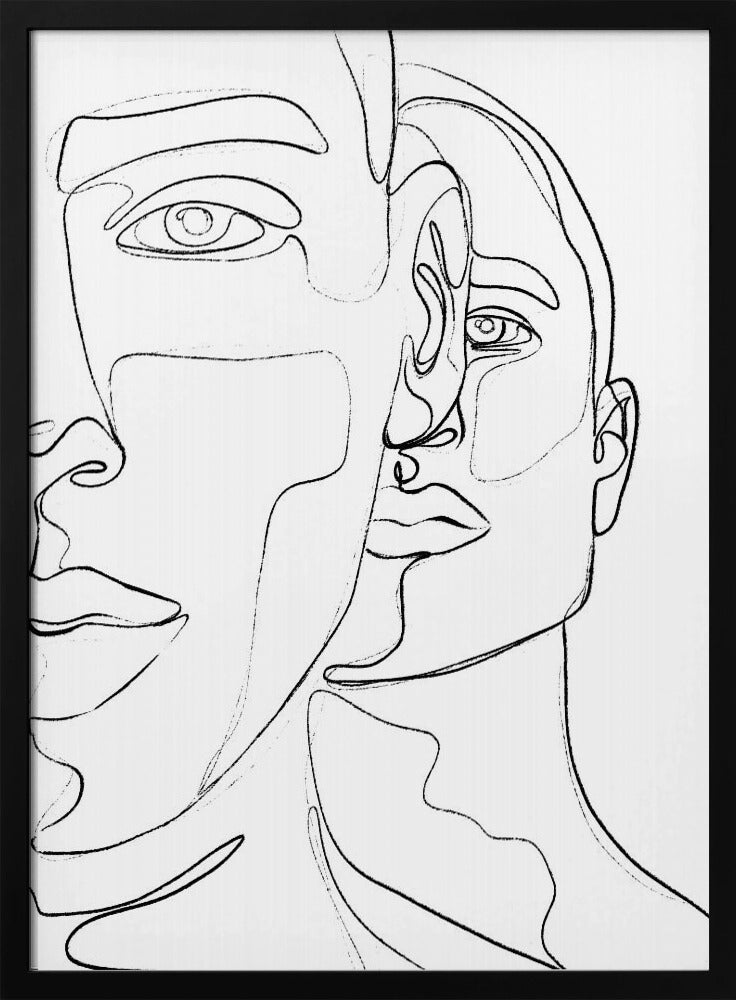 Ineinander verschlungene Gesichter | Poster