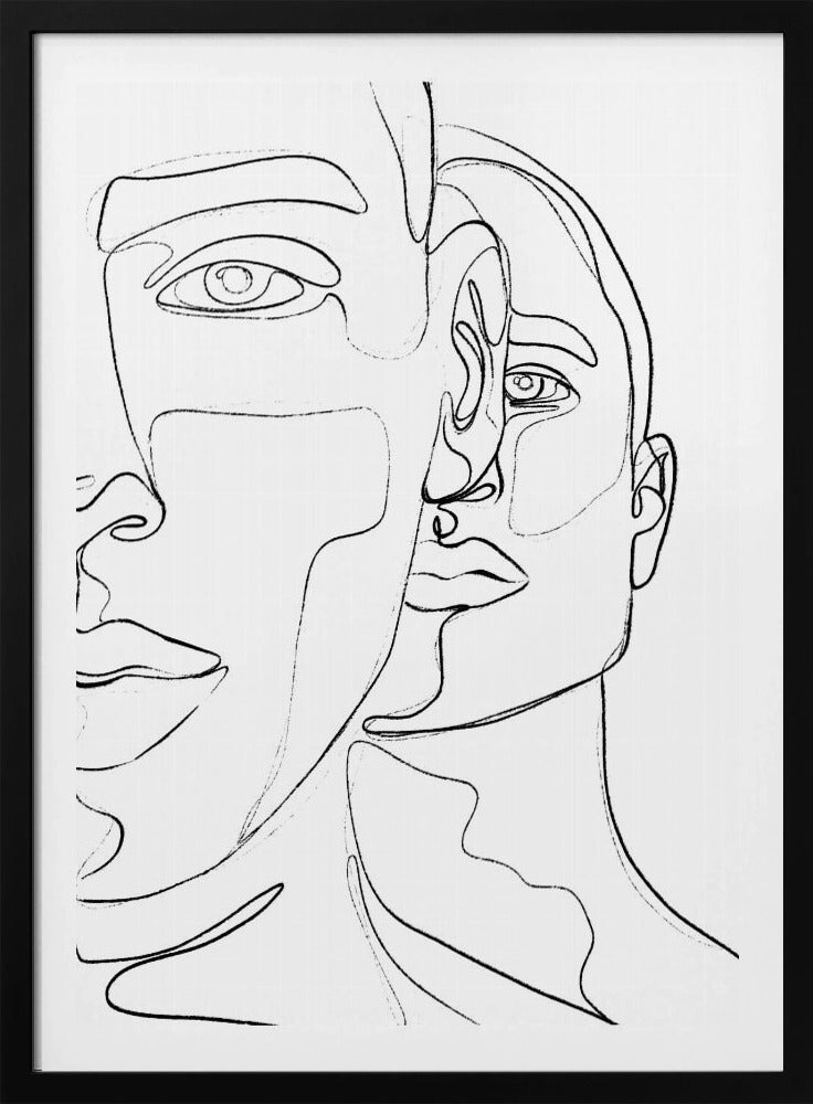 Ineinander verschlungene Gesichter | Poster