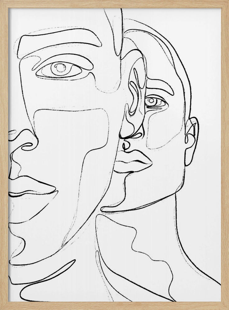 Ineinander verschlungene Gesichter | Poster