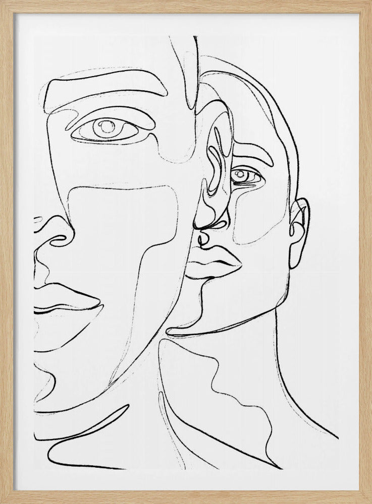 Ineinander verschlungene Gesichter | Poster