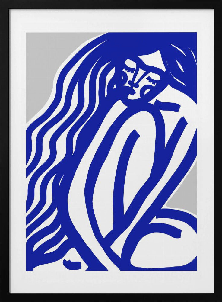 Blaue Konturen | Poster