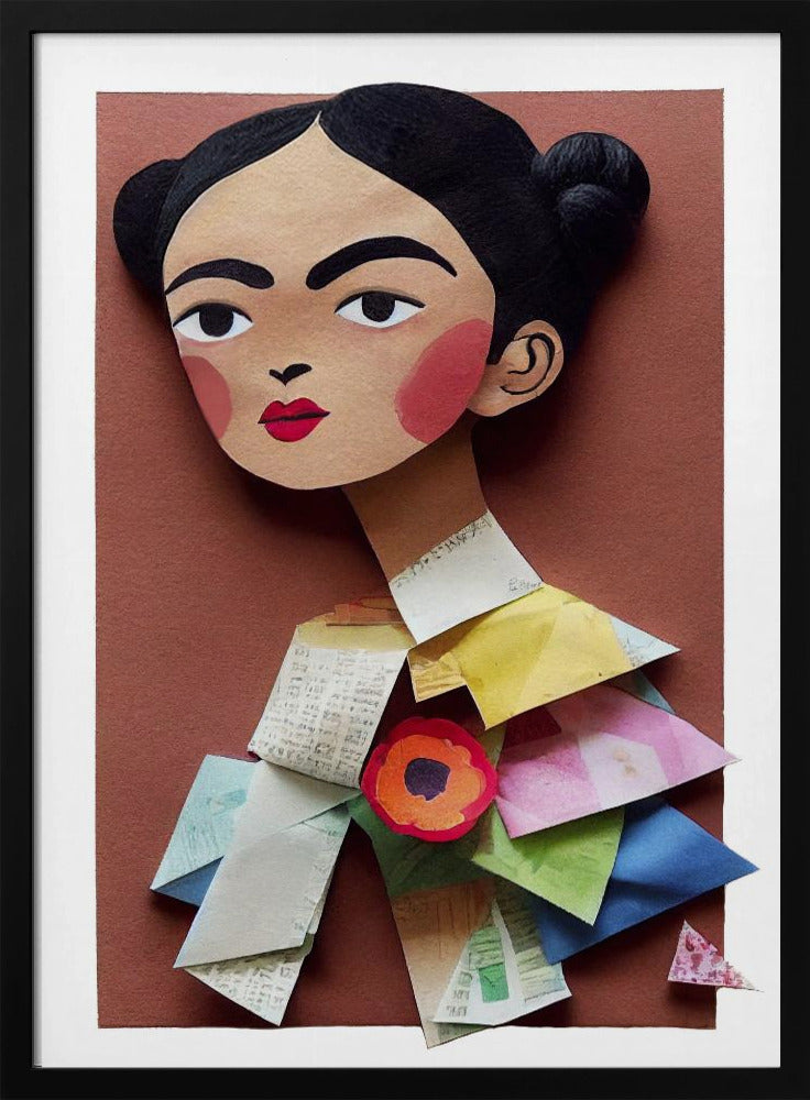 Papierportrait Blüte | Poster