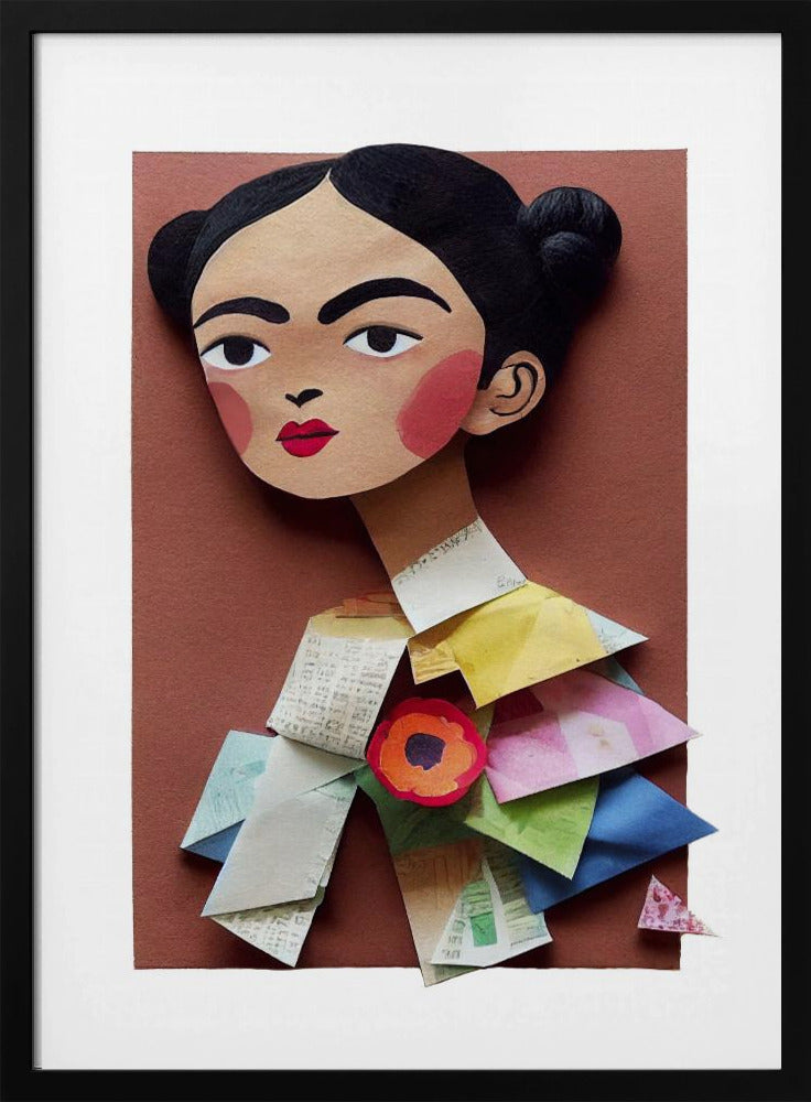 Papierportrait Blüte | Poster