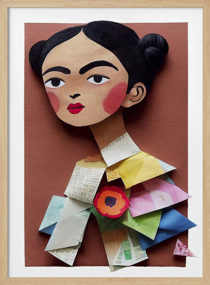 Papierportrait Blüte | Poster