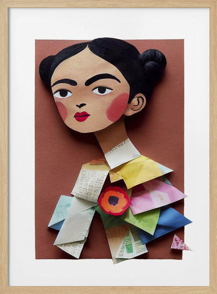 Papierportrait Blüte | Poster