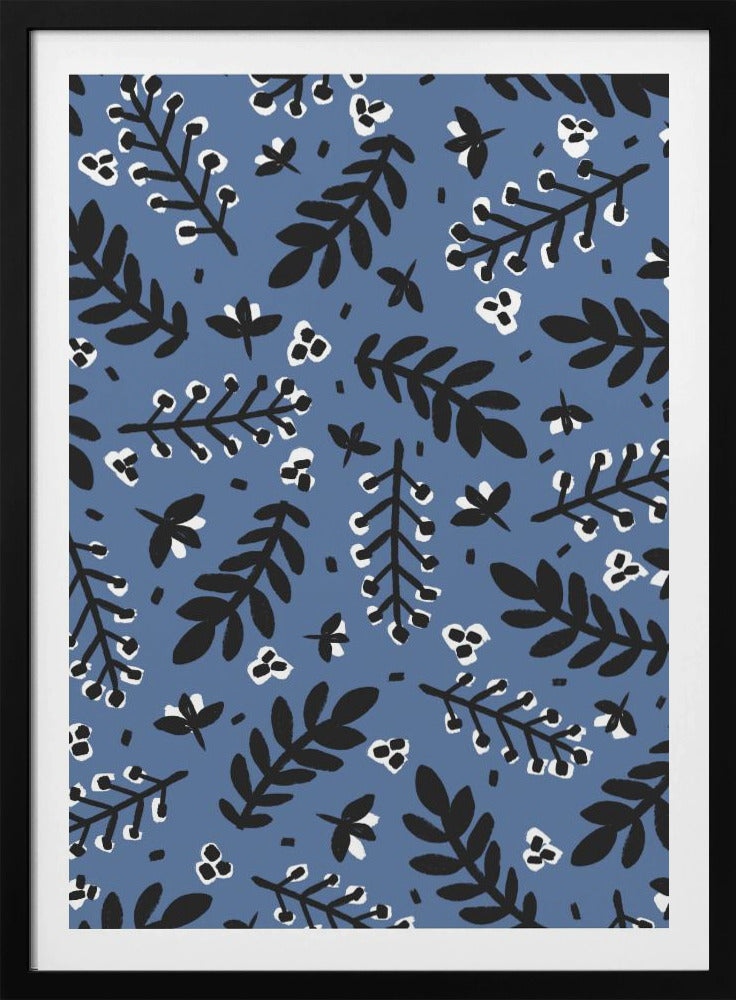 Blattlandschaft nacht | Poster