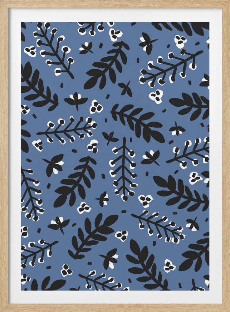 Blattlandschaft nacht | Poster