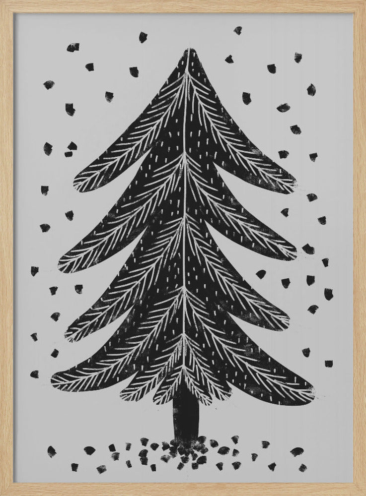 Monochrome Pinefall | Poster