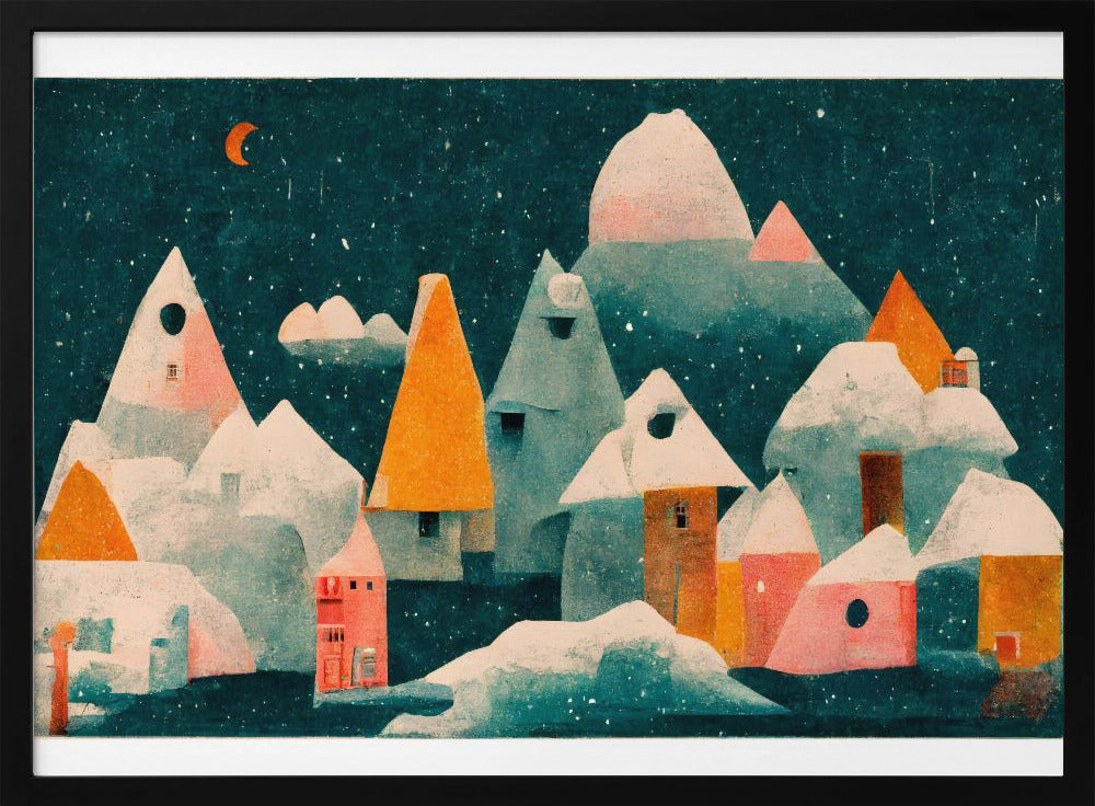 Winternachtsdorf | Poster