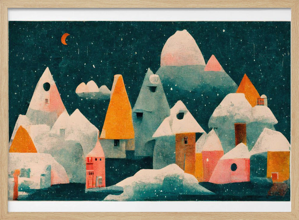 Winternachtsdorf | Poster