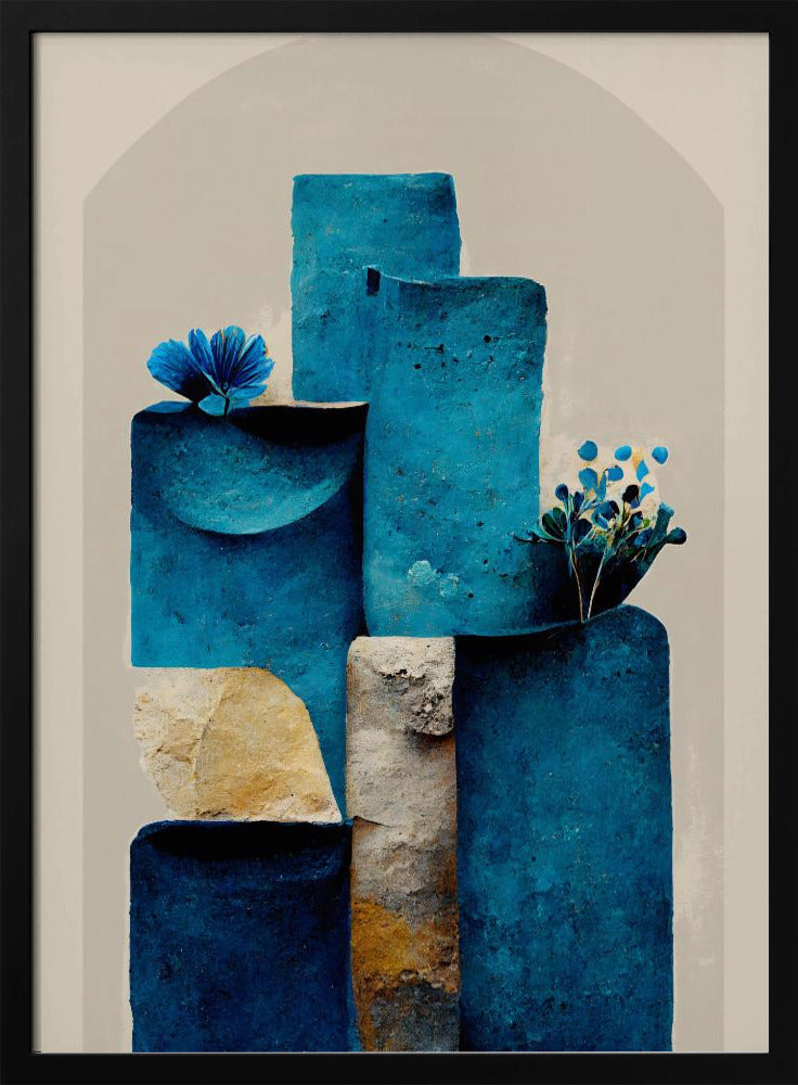 Blaue Elemente steigen auf | Poster