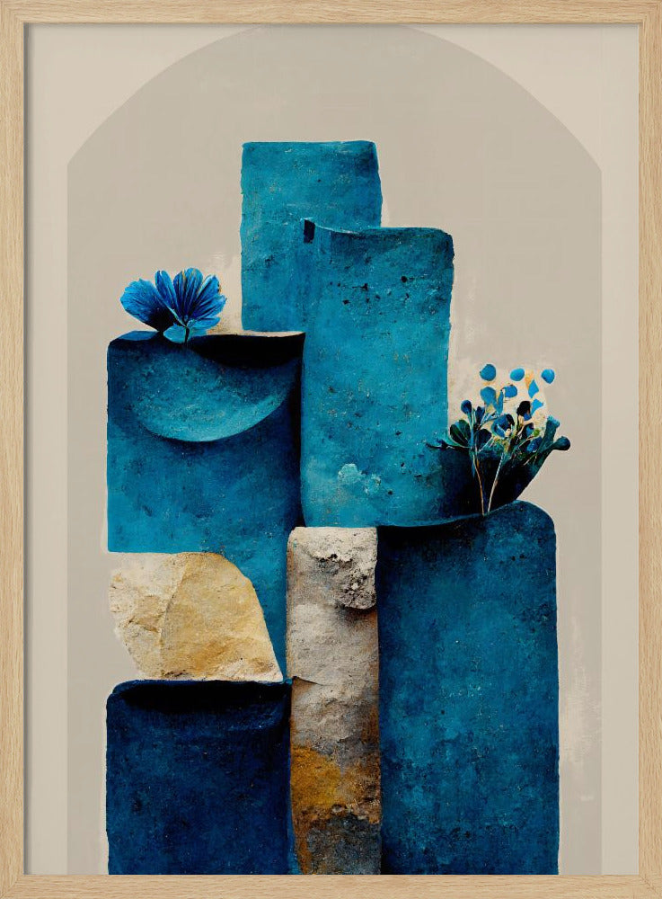 Blaue Elemente steigen auf | Poster