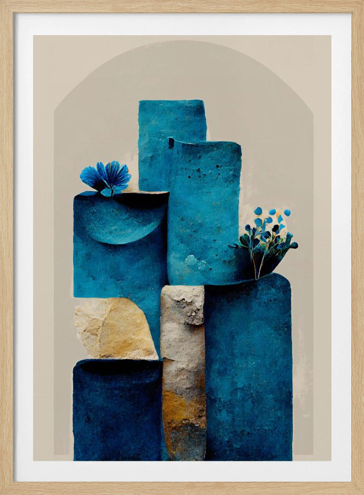 Blaue Elemente steigen auf | Poster