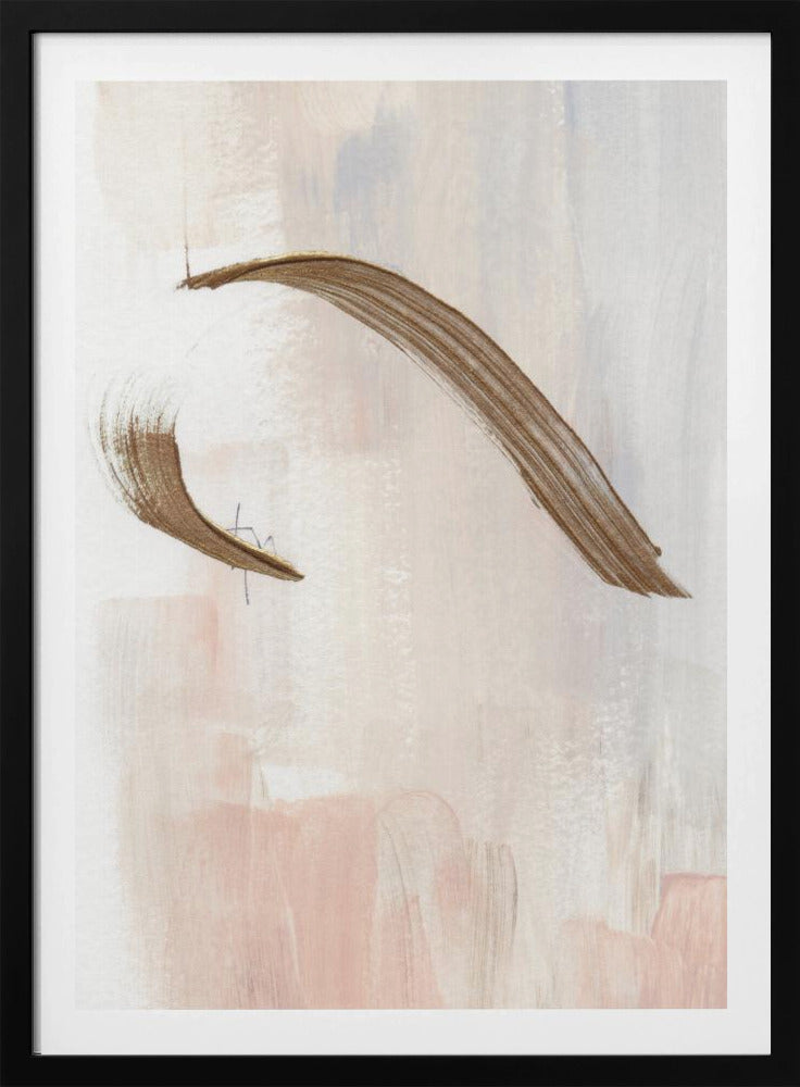 Elegant Brushstrokes in Earthy Tones | Poster