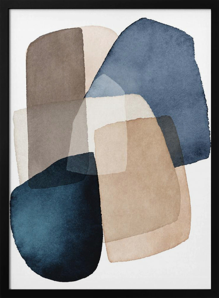 Blaubraune Blöcke | Poster