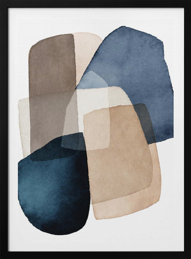 Blaubraune Blöcke | Poster
