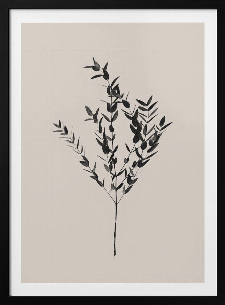 Tintenfarbenes Botanisches Poster