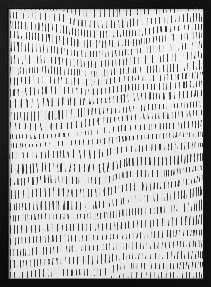 Minimalistische schwarze Linien, rhythmisch angeordnet | Poster