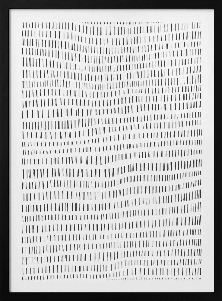 Minimalistische schwarze Linien, rhythmisch angeordnet | Poster