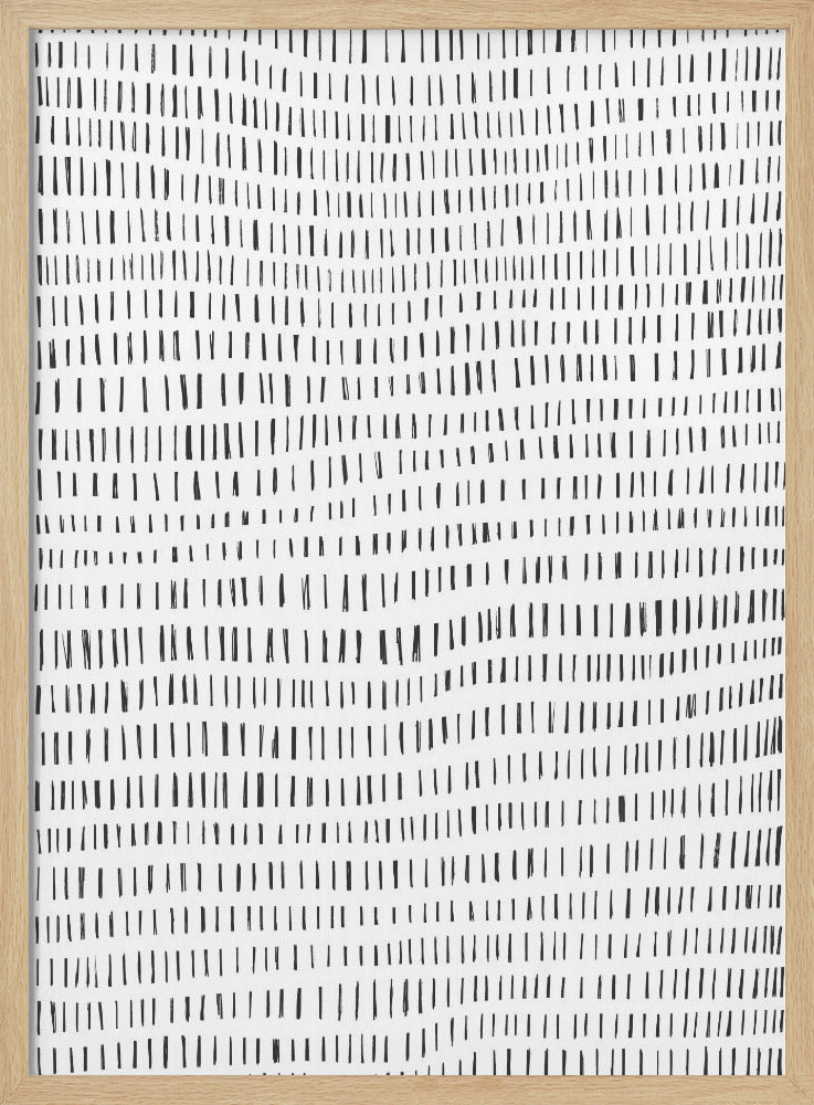 Minimalistische schwarze Linien, rhythmisch angeordnet | Poster
