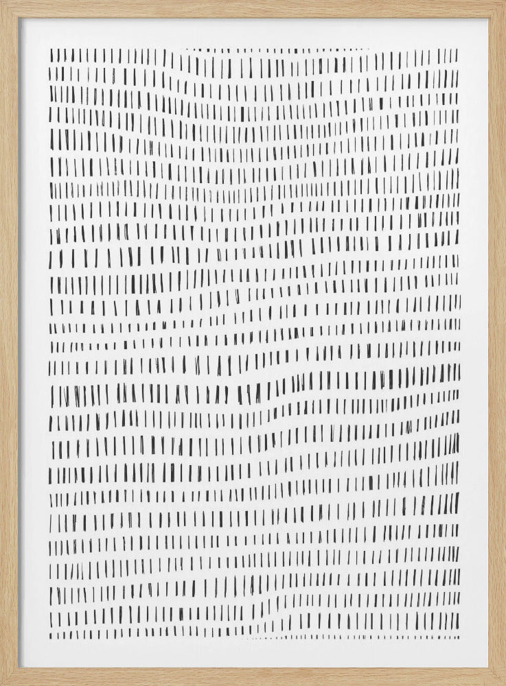 Minimalistische schwarze Linien, rhythmisch angeordnet | Poster