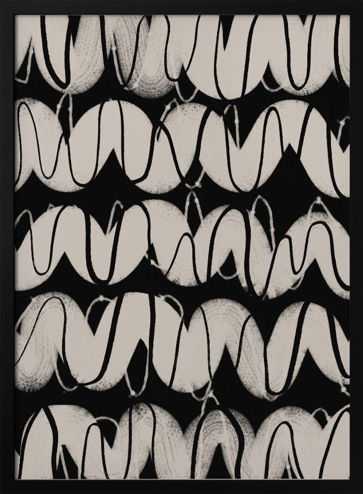Monochrome Wellen | Poster