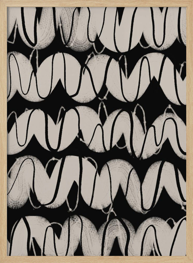 Monochrome Wellen | Poster