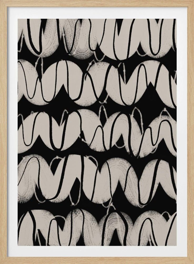 Monochrome Wellen | Poster