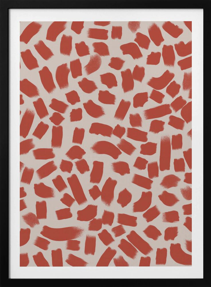 Rote Pinselstriche | Poster
