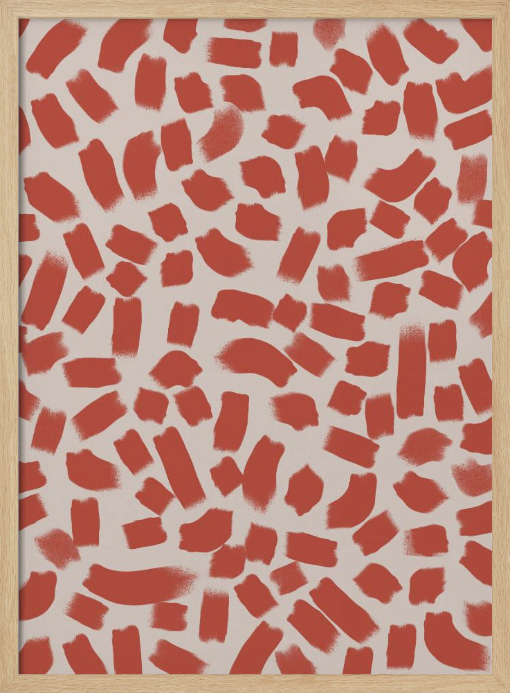 Rote Pinselstriche | Poster